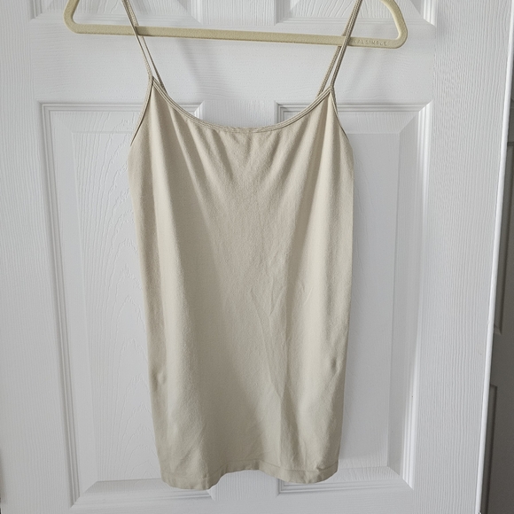 Sugarlips Tops - 4 for $25 Beige Stretchy Spaghetti Strap Tank Top